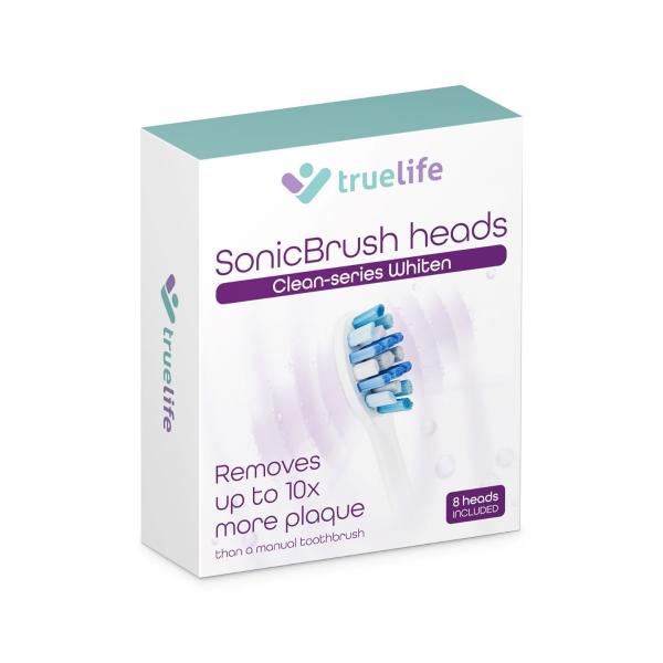 TrueLife SonicBrush Clean-series heads Whiten white 8 pack3
