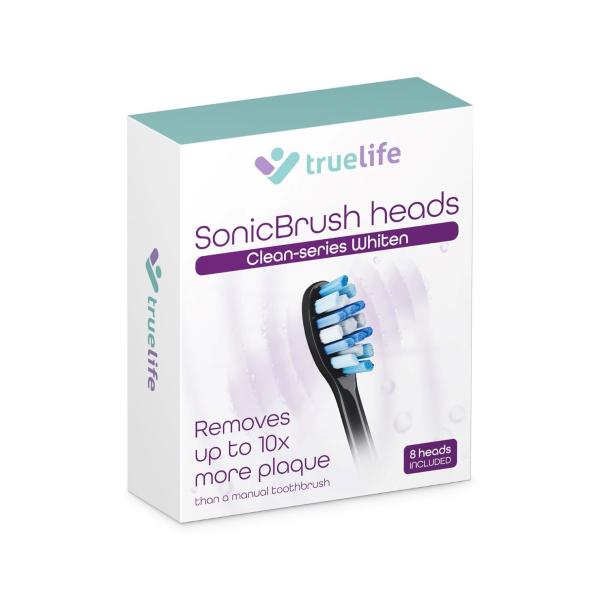 TrueLife SonicBrush Clean-series heads Whiten black 8 pack3