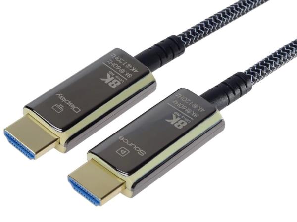 PREMIUMCORD Ultra High Speed HDMI 2.1 optický fiber kabel 8K@60Hz,  zlacené 7m