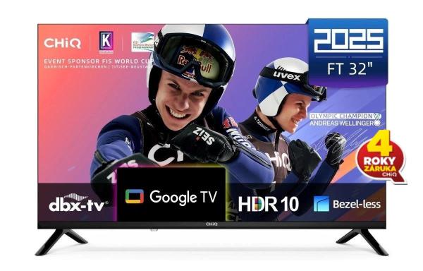 CHiQ LF32FT TV 32",  FHD,  smart,  Google TV,  dbx-tv,  Dolby Audio,  Frameless