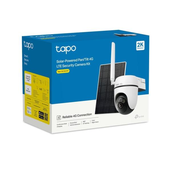 TP-Link Tapo C615G KIT venkovní 4G LTE kamera,  solární panel (3MP,  2K,  1296p,  IR,  4G LTE,  micro SD card,  IP65)2