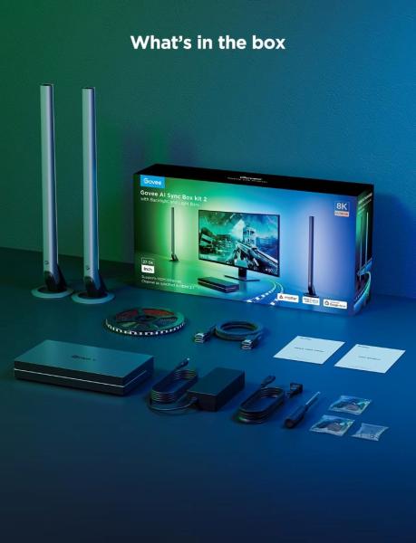 Govee AI Sync Box Kit 2 Smart sada PC osvětlení 27-34" + LED panely7
