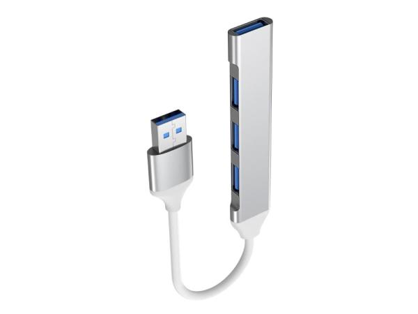PremiumCord Hub USB3.2A na USB3.2 A + 3x USB2.0 A,  SuperSpeed 5Gbps,  hliníkové pouzdro1