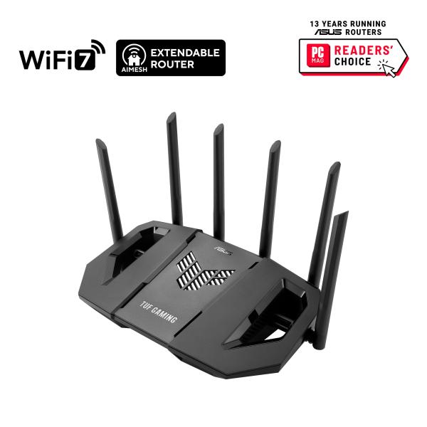 ASUS Herní Router TUF-BE9400 3-pásmový WiFi7 Router,  1x WAN,  3x LAN,  AiMesh