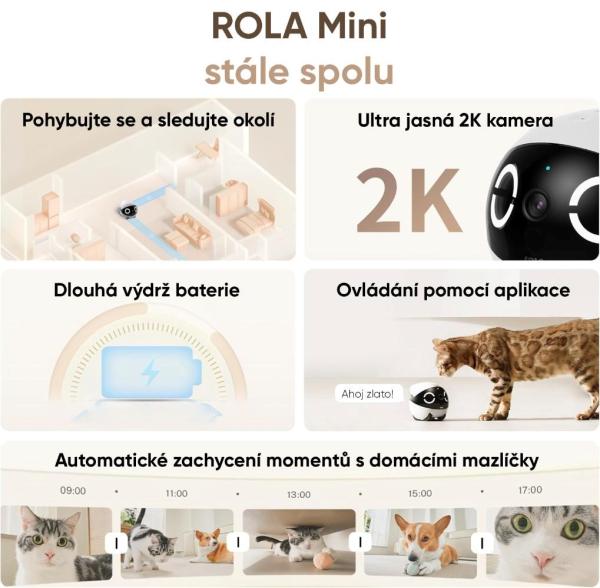 Enabot ROLA Mini - Robotický společník s 2K kamerou5
