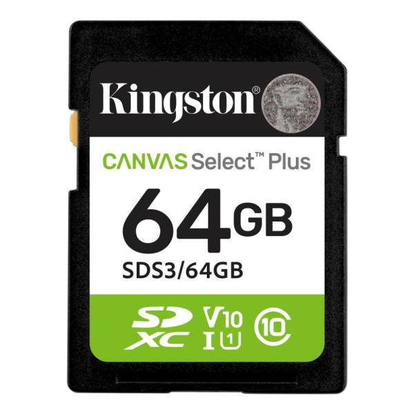 Kingston Canvas Select Plus/ SDXC/ 64GB/ UHS-I U1 / Class 10