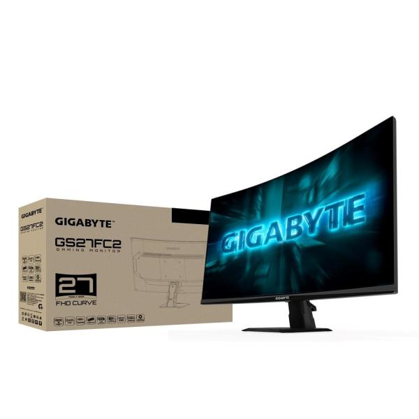GIGABYTE LCD - 27" Gaming monitor GS27FC2,  Prohnutý VA 1500R,  1920x1080 FHD,  240Hz,  3000:1,  350cd/ m2,  1ms,  2xHDMI,  1xDP