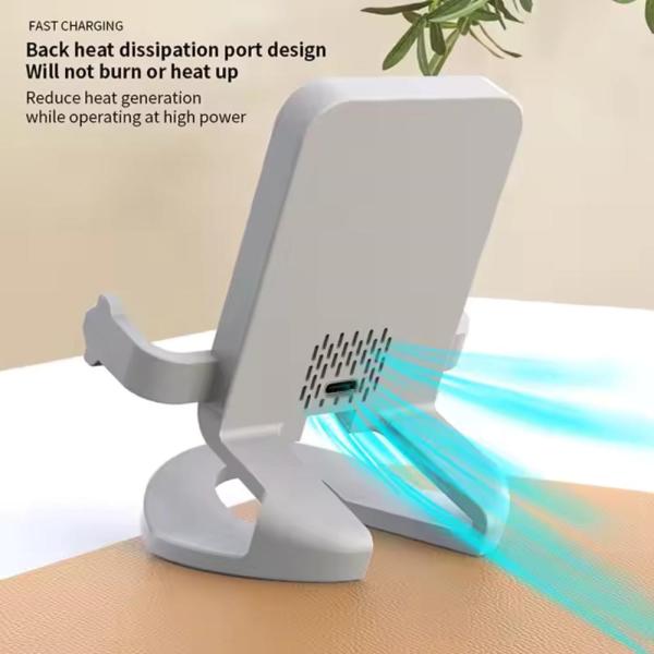1stCOOL bezdrátová přenosná QI nabíječka 15W,  panáček,  USB-C,  bílá2