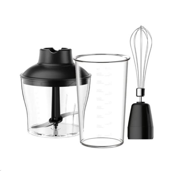 Orava multifunkční ruční mixér 3 v 1,  1200 W,  0.6 l nádoba,  75 dB,  2 rychlosti,  černá0