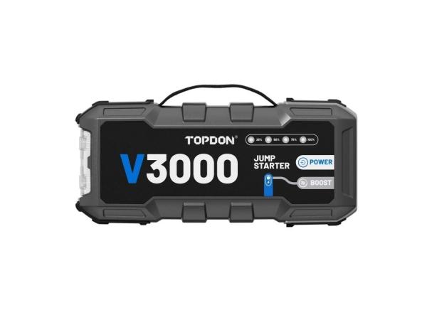 TOPDON Car Jump Starter V3000/ 3000A/ 12V vozidla/ 24000mAh/ 9l benzín/ 7l diesel/ LED svetlo |