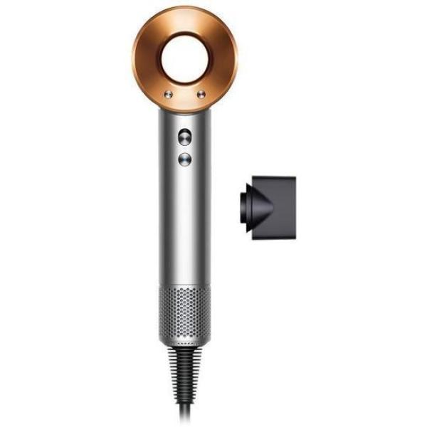 DYSON Supersonic Origin HD07 fén,  1600 W,  3 rychlosti,  4 teploty,  koncentrátor,  stříbrná/ měděná
