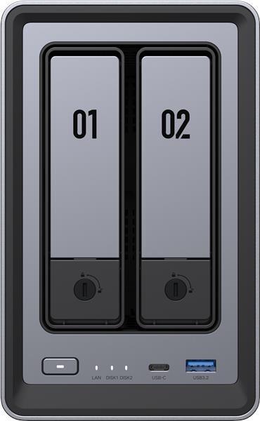 UGREEN NASync DXP2800 (4C/ IntelN100/ 3, 4GHz/ 8GBRAM/ 2xSATA/ 2xM.2/ 1x2, 5GbE/ 2xUSB2.0/ 2xUSB3.2/ 1xUSB-C/ HDMI)4