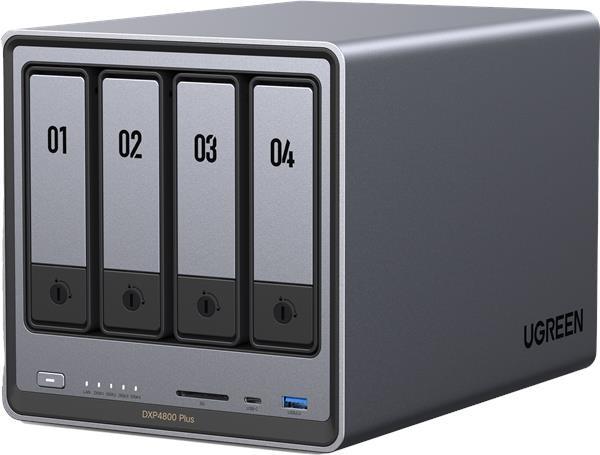 UGREEN NASync DXP4800 Plus (6C/ Gold8505/ 4, 4GHz/ 8GBRAM/ 4xSATA/ 2xM.2/ 1x2, 5GbE/ 1x10GbE/ 2xUSB2.0/ 2xUSB3.2/ 1xUSB-C/ HDMI/ SD)