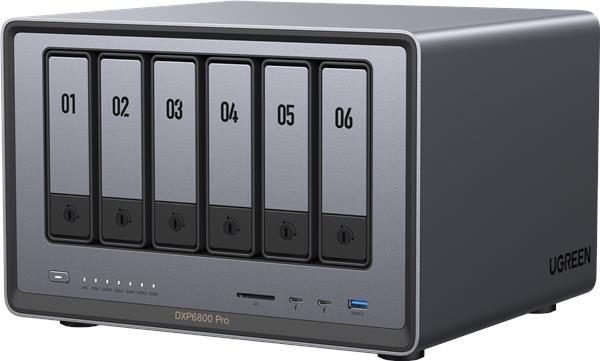UGREEN NASync DXP6800 Pro (10C/ i5-1235U/ 4, 4GHz/ 8GBRAM/ 6xSATA/ 2xM.2/ 2x10GbE/ 1xPCIe/ 2xTB/ 2xUSB2.0/ 2xUSB3.2/ HDMI/ SD)