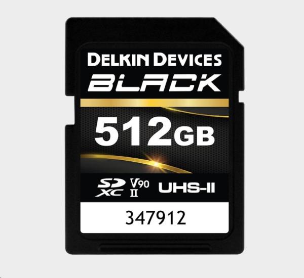 Delkin SDXC BLACK Rugged UHS-II R300/ W250 (V90) 512GB (new)