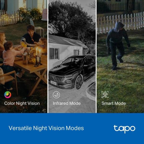 TP-Link Tapo C545D venkovní/ outdoor otočná kamera (2x 3MP,  2K 1296p,  IR 30m,  WiFi,  1x100Mb/ s,  micro SD card)5