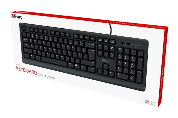 TRUST klávesnice PRIMO,  membránová,  USB,  CZ/ SK2