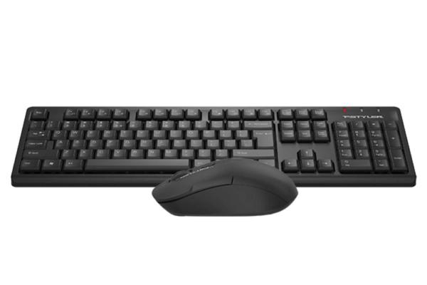A4tech FG1200 FStyler,  bezdrátový kancelářský set klávesnice s myší,  2, 4G,  černá3