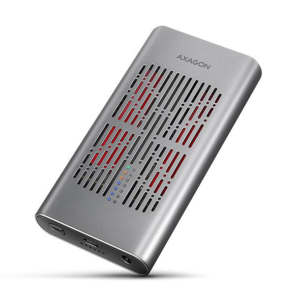 AXAGON EEM2-20GD,  USB-C 20Gbps externý box pre dva M.2 NVMe SSD s funkciou klonovania