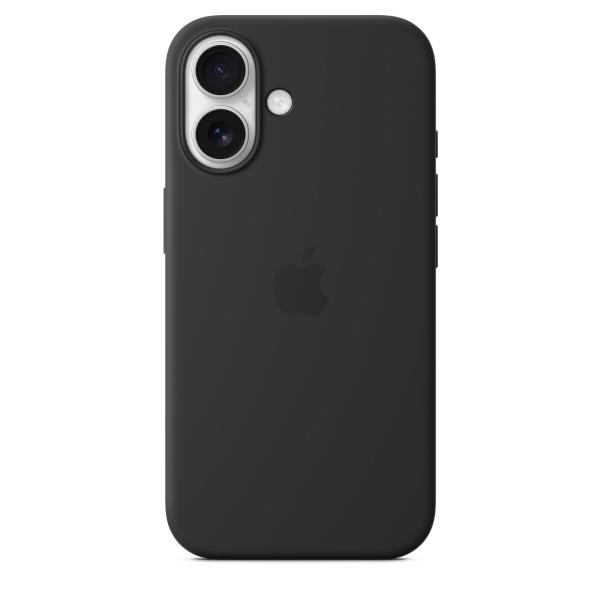 iPhone 16 Silicone Case with MS - Black / SK