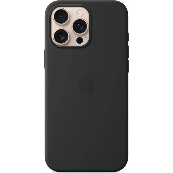 iPhone 16 Pre Max Silicone Case w MS - Black / SK