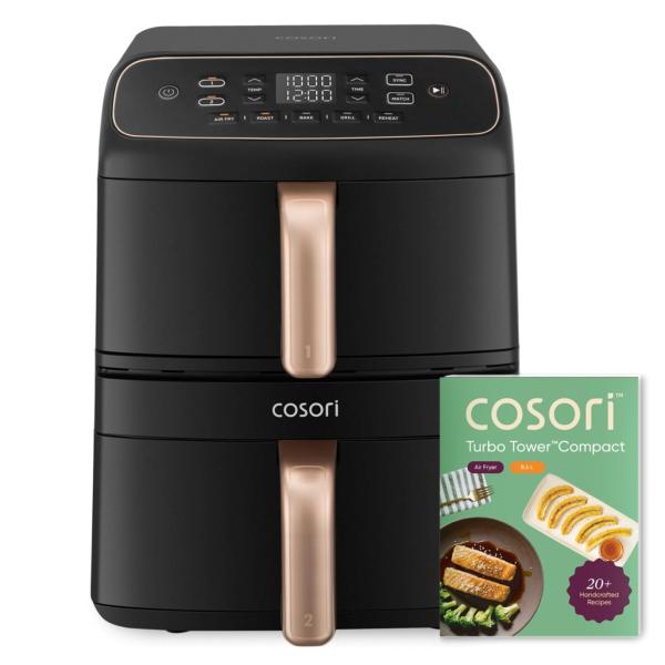 Cosori Turbo Tower Compact horkovzdušná fritéza 8, 6 L černá