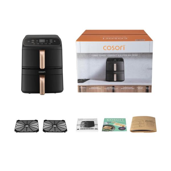 Cosori Turbo Tower Compact horkovzdušná fritéza 8, 6 L černá9