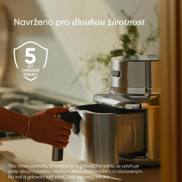 Cosori Iconic Single chytrá horkovzdušná fritéza 6, 2 L nerez2