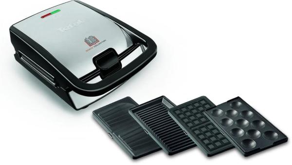 TEFAL SW854D16 Snack Collection 4v1 toustovač,  700 W,  vyměnitelné plotny,  indikátor připravenosti1