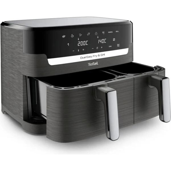 Tefal Dual Easy Fry & Grill 2v1 Horkovzdušná fritéza,  Černá2