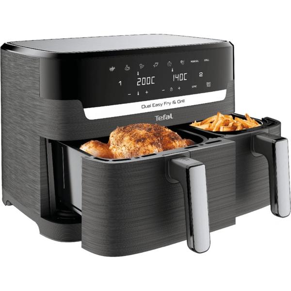 Tefal Dual Easy Fry & Grill 2v1 Horkovzdušná fritéza,  Černá1