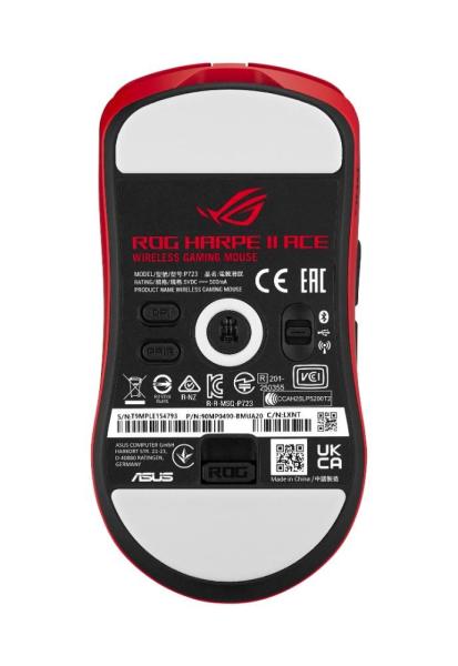 ASUS Herní myš ROG Harpe II Ace,  Bezdrátová,  červená2