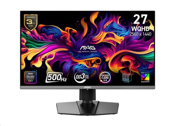 MSI MAG/ 272QP X50/ 26, 5"/ QD-OLED/ QHD/ 500Hz/ 0, 03ms/ Čierna/ 3R