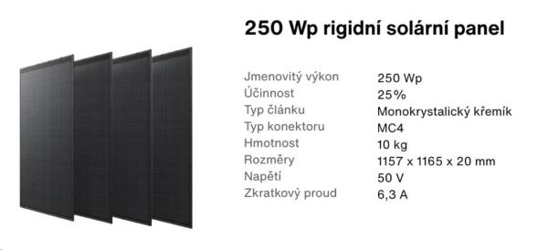 EcoFlow sada čtyř 250W rigidních solárních panelů2