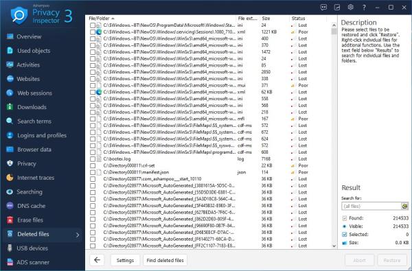 Ashampoo Privacy Inspector 35