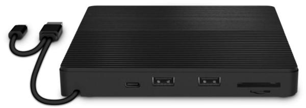 CONNECT IT Externí mechanika CD/ DVD 3v1 SlimDrive,  čtečka MicroSD/ SD,  2xUSB,  USB-A/ USB-C,  černá2