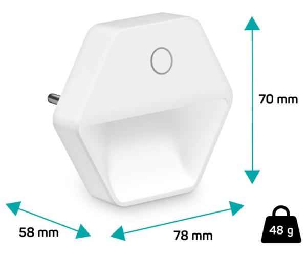 CONNECT IT Noční LED světlo Sparkle 2,  teplé světlo,  bílá5