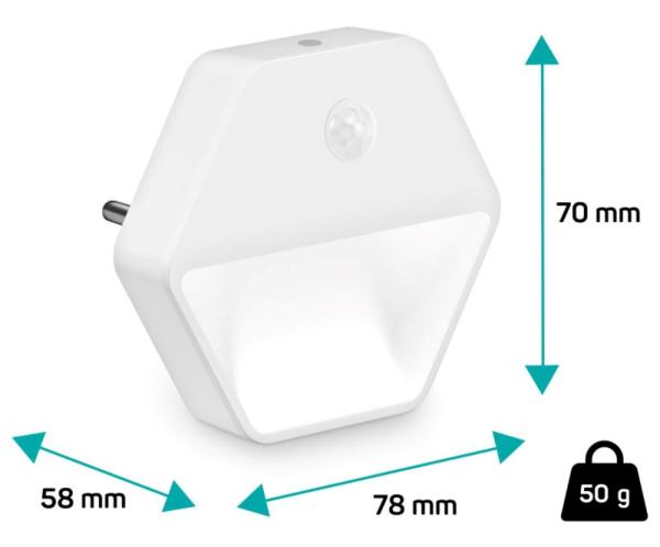 CONNECT IT Noční LED světlo Sparkle 2 Sensor,  teplé světlo,  bílá5
