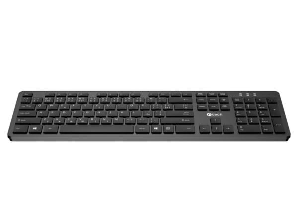 C-TECH Klávesnice KB-115,  bezdrátová 2.4Ghz,  slim,  CZ/ SK3