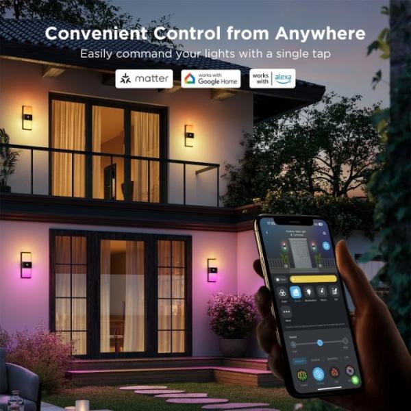 BAZAR - Govee RGBICWW Smart venkovní nástěnné světlo 1500lm Matter - Poškozený obal (Komplet)3