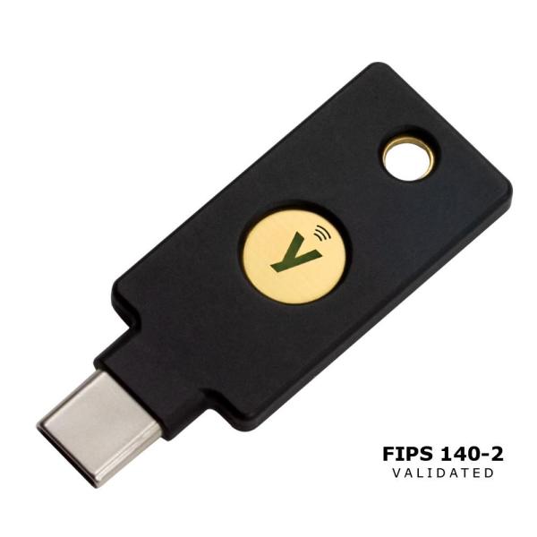 YubiKey 5C NFC FIPS - USB-C,  single-factor, 2FA, multi-factor, FIDO2, U2F, OTP, OpenPGP, Smartcard