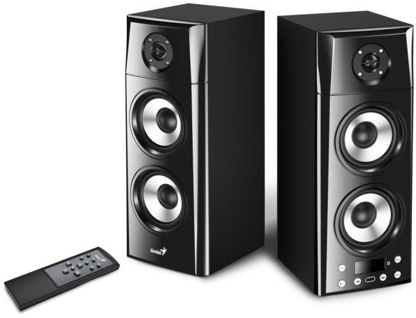 BAZAR - GENIUS reproduktory SP-HF2800 BT/  2.0/  60W/  Dřevěné/  Bluetooth/  USB/  dálkové ovládání - Poškozený obal (Komplet)