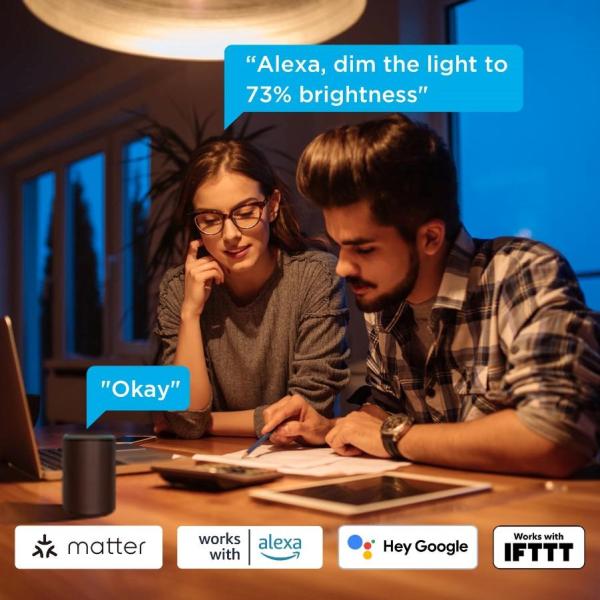 Govee Smart žárovka WW 9W-60W 800lm E27 2ks Long Life,  Matter2