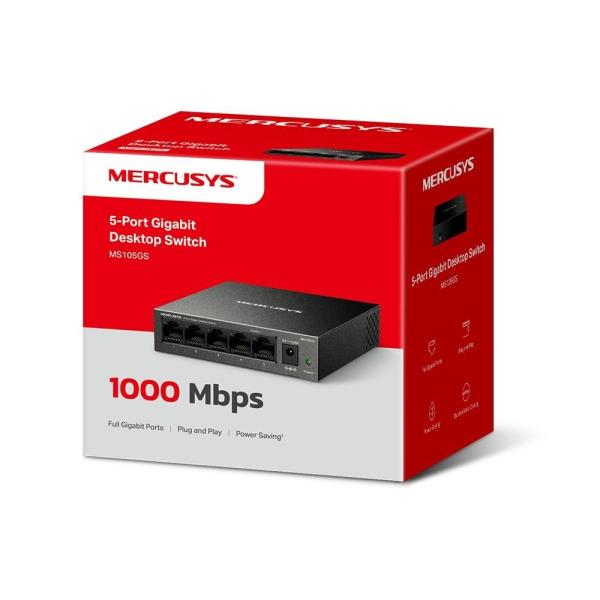 MERCUSYS switch MS105GS (5xGbE,  fanless)4