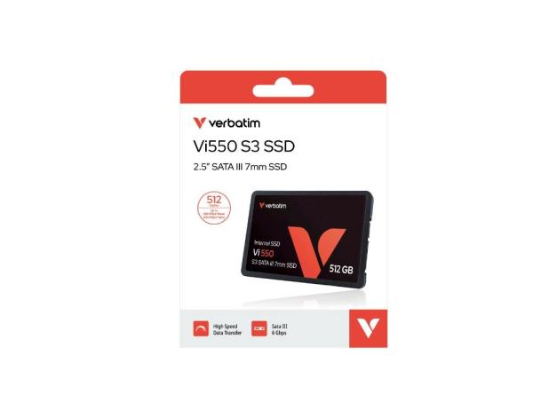 VERBATIM SSD Vi550 S3 512GB SATA III,  2.5” W 535/  R 560 MB/ s1