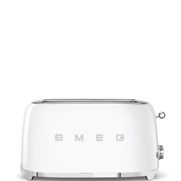 Smeg TSF02WHEU,  toustovač /  topinkovač,  4 toasty,  6 úrovní opékání,  zásuvka na drobky,  styl. 50. let,  bílá