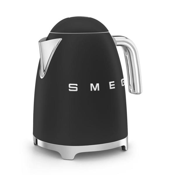 Smeg KLF03BLMEU,  rychlovarná konvice,  1, 7 l,  (7 šálků),  2400 W,  styl 50. let,  matná černá2
