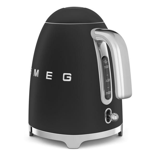 Smeg KLF03BLMEU,  rychlovarná konvice,  1, 7 l,  (7 šálků),  2400 W,  styl 50. let,  matná černá4