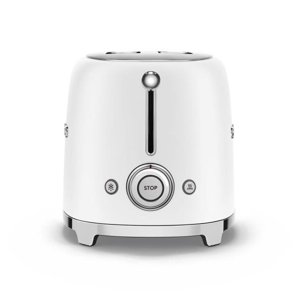 Smeg TSF01WHMEU toustovač /  topinkovač,  2 toasty,  6 úrovní opékání,  zásuvka na drobky,  styl. 50. let,  matně bílá2