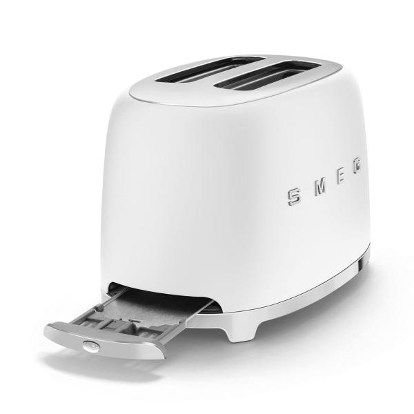 Smeg TSF01WHMEU toustovač /  topinkovač,  2 toasty,  6 úrovní opékání,  zásuvka na drobky,  styl. 50. let,  matně bílá5